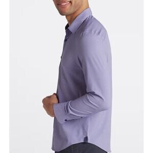 Construct Stitch Fix men's houndstooth long sleeve button up shirt purple Sz XXL